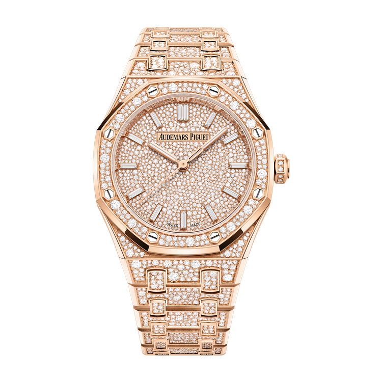 Audemars Piguet Royal Oak Selfwinding Diamond Pave Rose Gold 34mm