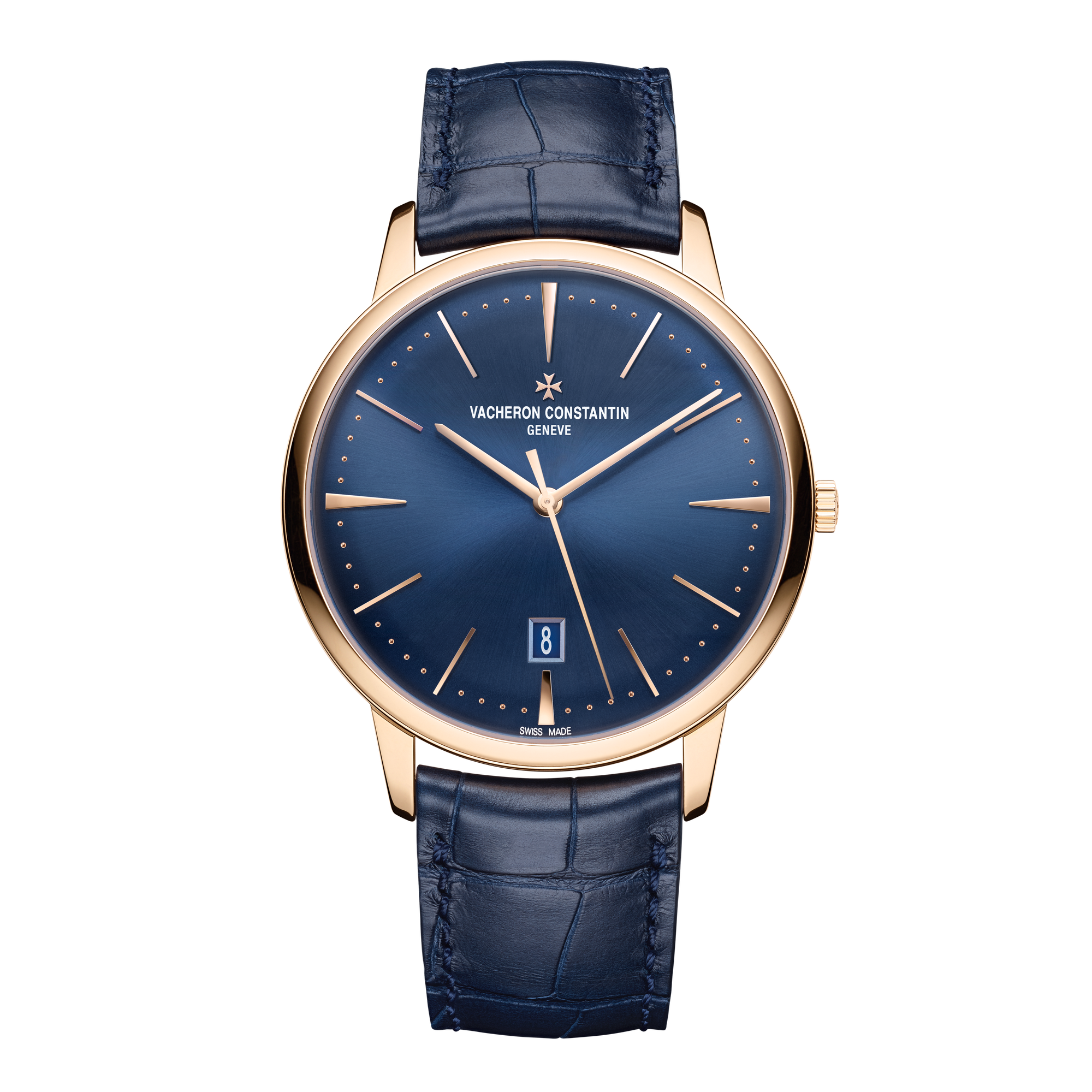Vacheron Constantin Patrimony Self-winding Blue Rose Gold Alligator Leather 40mm