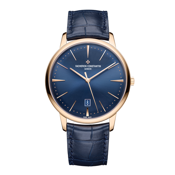Vacheron Constantin Patrimony Self-winding Blue Rose Gold Alligator Leather 40mm