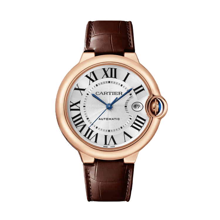 Cartier Ballon Bleu Large Silver Leather 40mm