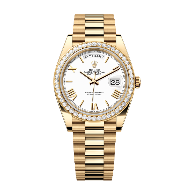 Rolex Day-Date 40 White Yellow Gold 40mm