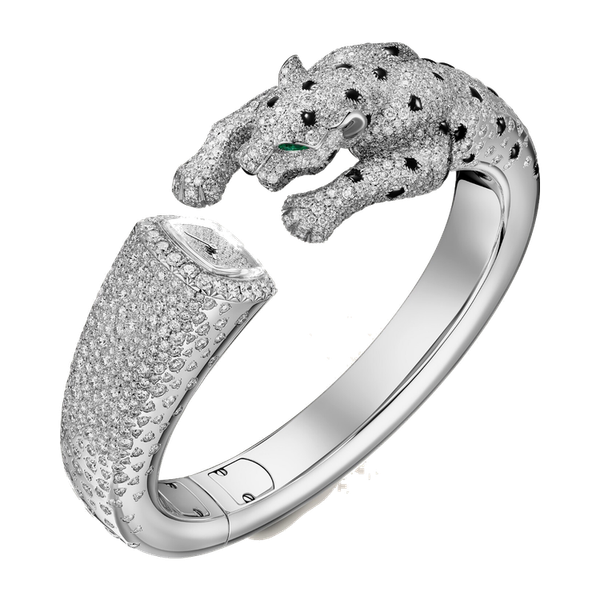 Cartier Panthère Jewelry Diamond Pave White Gold 17.6mm