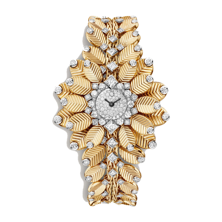Cartier High Jewelry Grain de Café Diamond Pave Yellow Gold