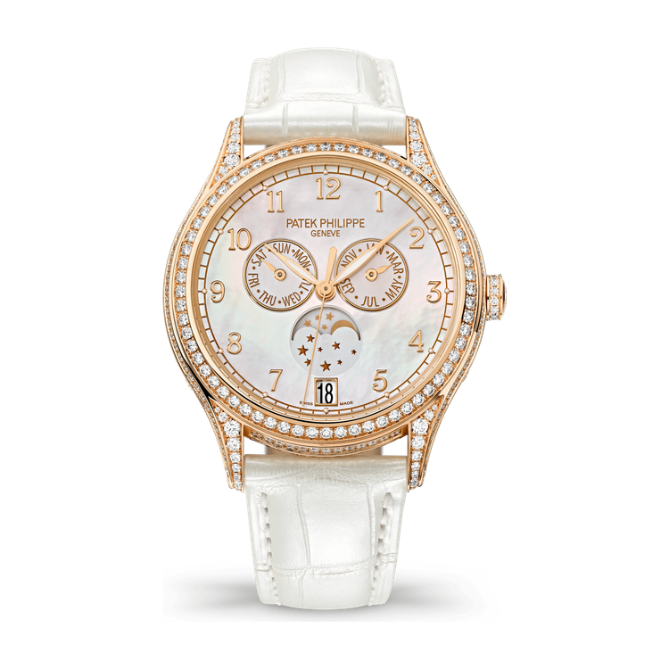 Patek Philippe Complications White Rose Gold Alligator Leather 38mm
