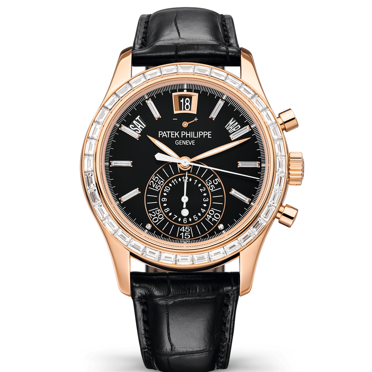 Patek Philippe Complications Black Rose Gold Leather 40mm