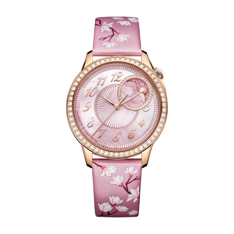 Vacheron Constantin Égérie Moon Phase Mother of Pearl Rose Gold Leather 37mm