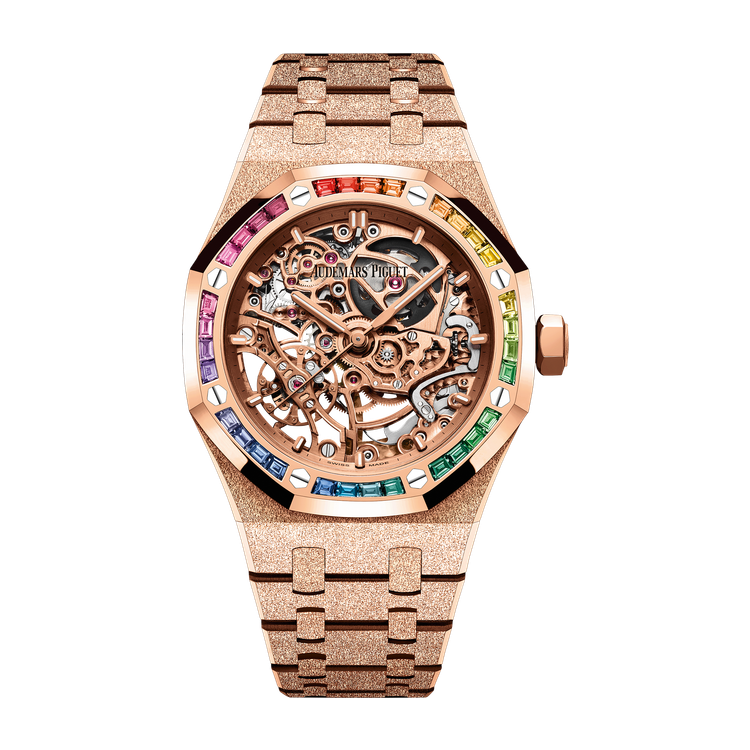 Audemars Piguet Royal Oak Frosted Gold Double Balance Wheel Openworked Skeleton Rose Gold 37mm