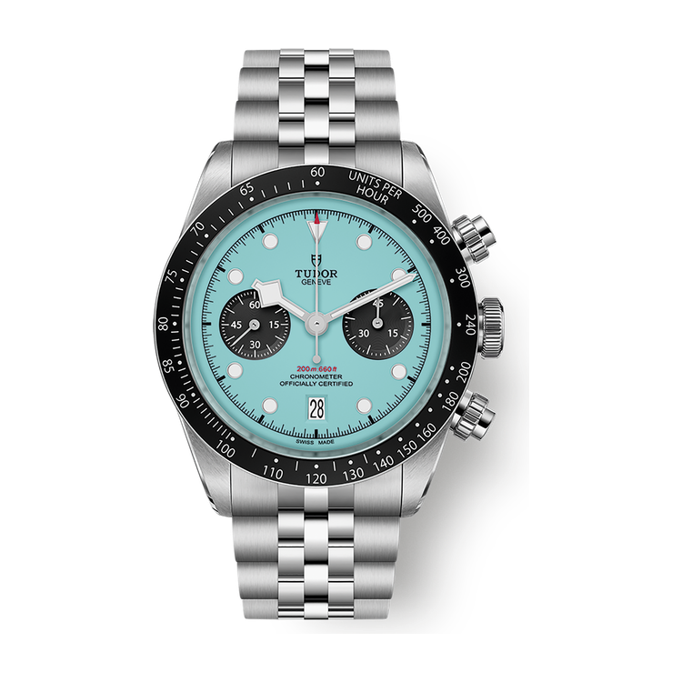 Tudor "Flamingo Blue" Black Bay Chrono Turquoise Steel 41mm