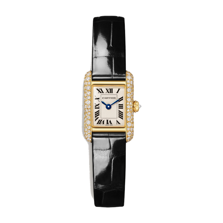 Cartier Tank Louis Cartier Silver Yellow Gold Alligator Leather 16.5mm