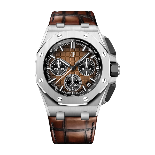 Audemars Piguet Royal Oak Offshore Selfwinding Chronograph Brown Steel Alligator Leather 43mm