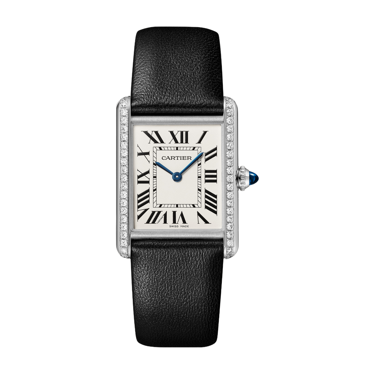 Cartier Tank Must Silver Steel Leather 25.5mm