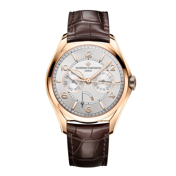 Vacheron Constantin Fiftysix Day-date Silver Rose Gold Alligator Leather 40mm