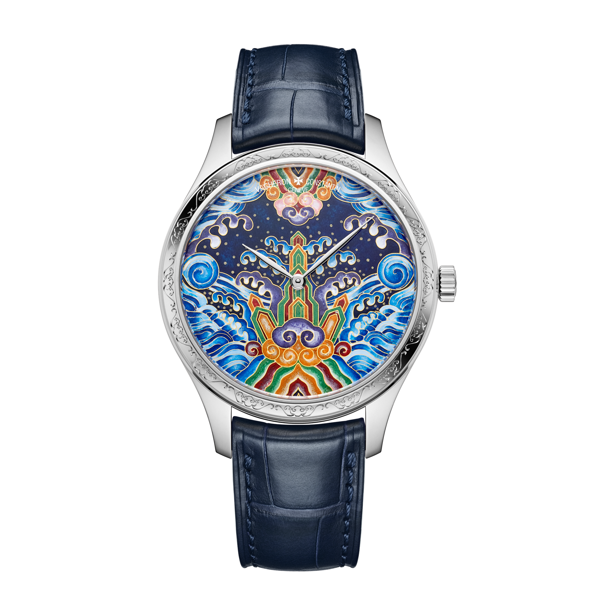 Vacheron Constantin Métiers d'Art Tribute to Traditional Symbols Gold White Gold Alligator Leather 38mm