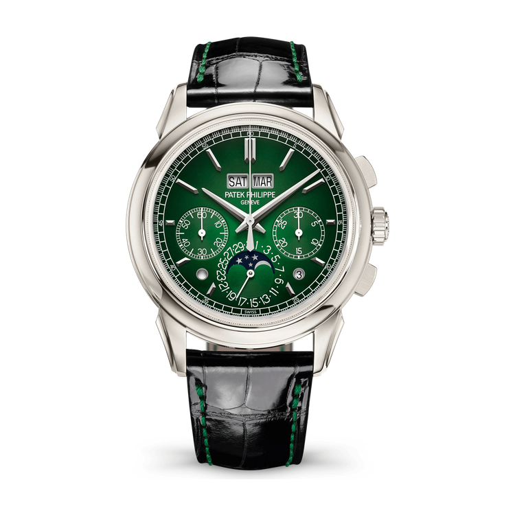 Patek Philippe Grand Complications Green Platinum Alligator Leather 41mm