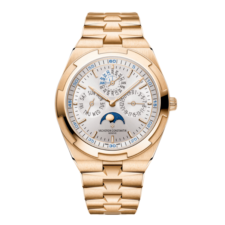 Vacheron Constantin Overseas Perpetual Calendar Ultra-thin Silver Rose Gold 41.5mm