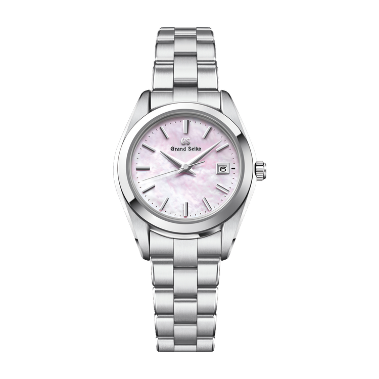 Grand Seiko Heritage Refined Essentials Mother of Pearl Steel Alligator Leather 28.9mm