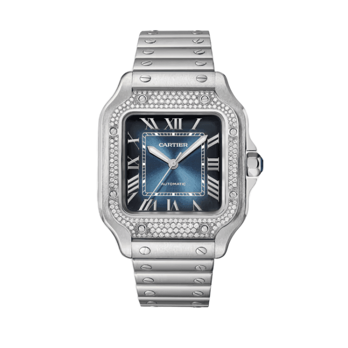 Cartier Santos De Cartier Blue Steel 35.1mm
