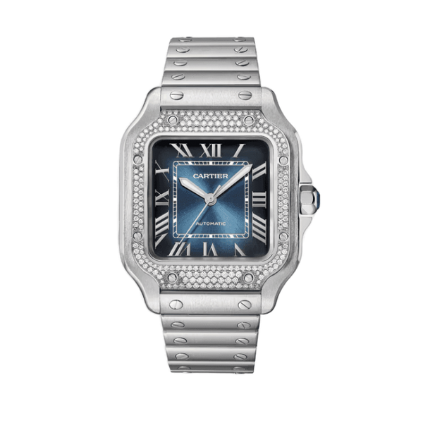 Cartier Santos De Cartier Blue Steel 35.1mm