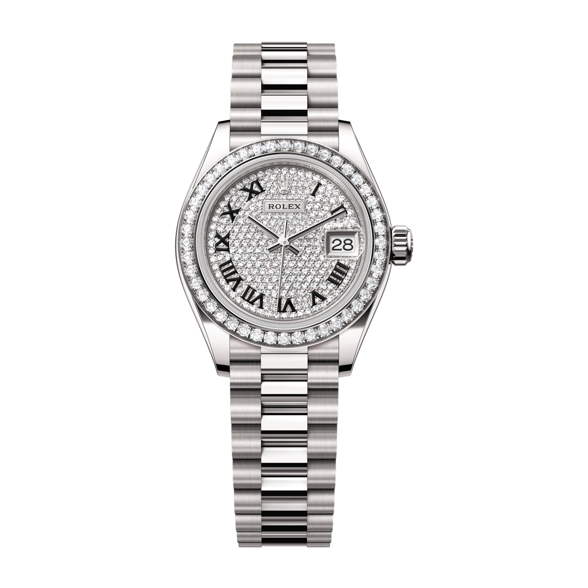 Rolex Lady-Datejust Diamond Pave White Gold 28mm