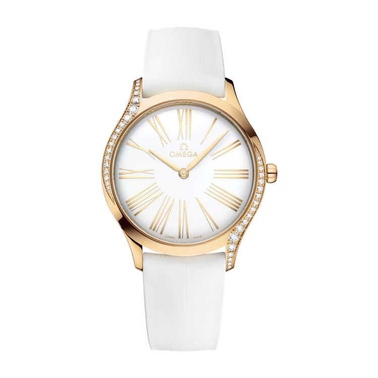 Omega De Ville Trésor White Yellow Gold Rubber 36mm