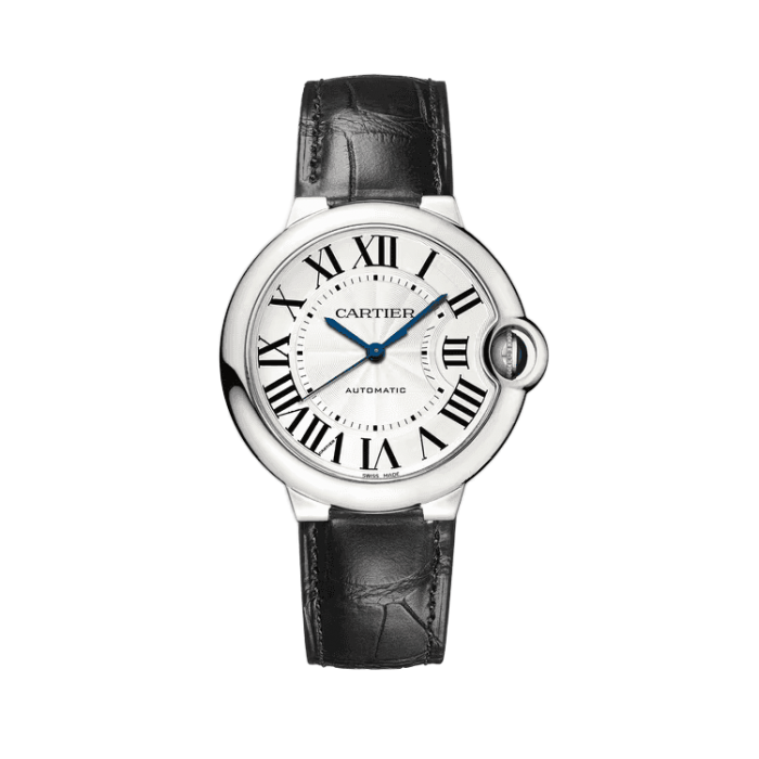 Cartier Ballon Bleu Medium Silver Leather 36mm
