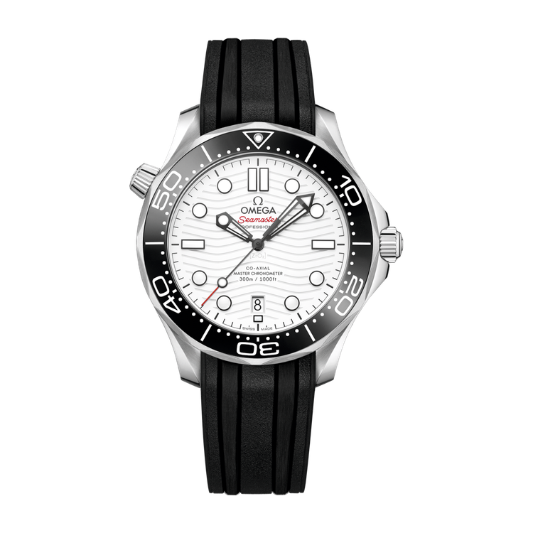 Omega Seamaster Diver 300M White Steel Rubber 42mm