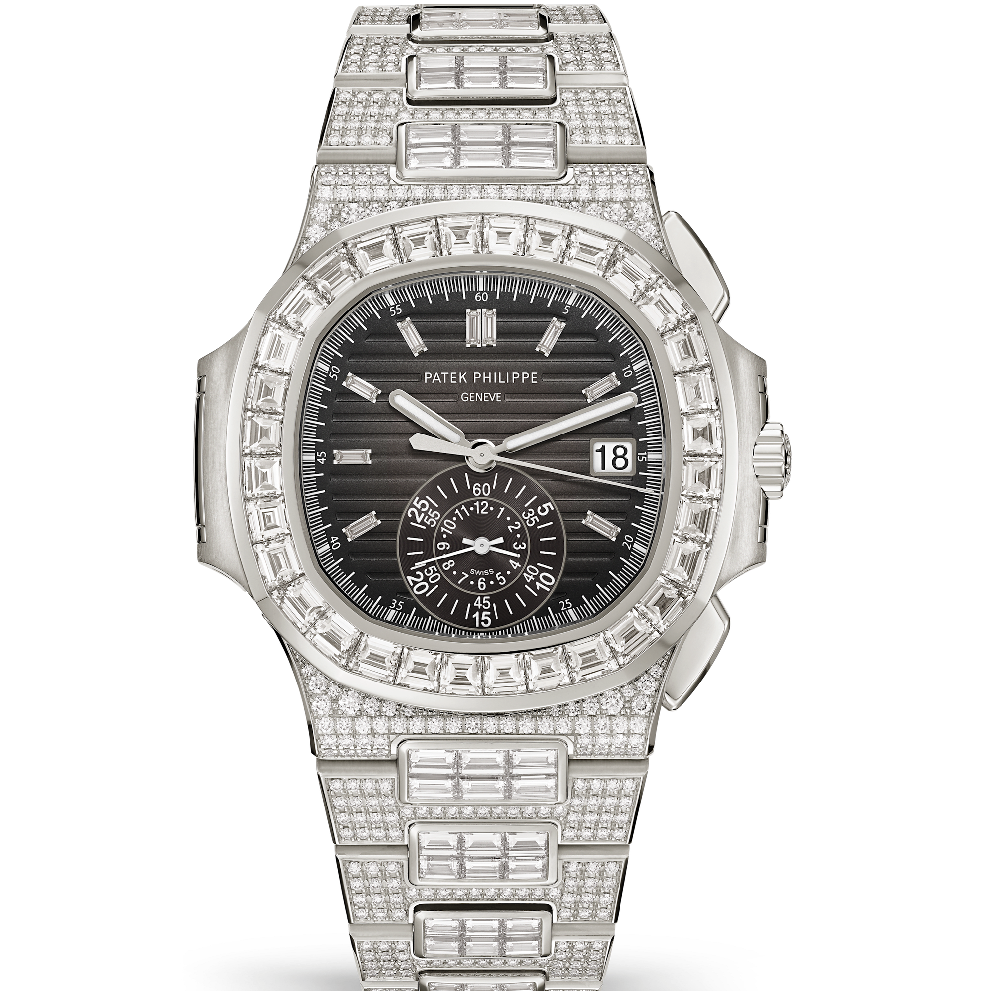 Patek Philippe Nautilus Black Diamond White Gold 40.5mm