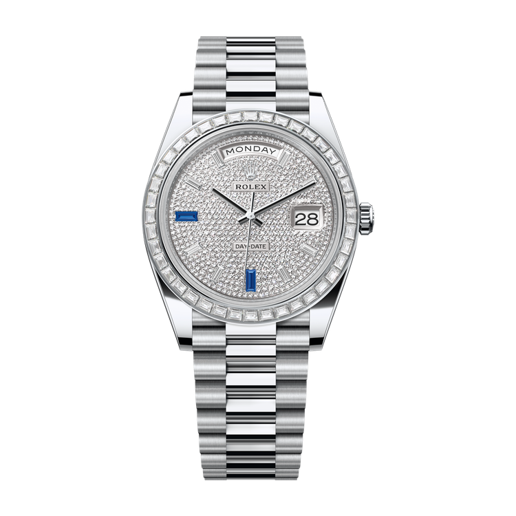 Rolex Day-Date 40 Diamond Pave Platinum 40mm