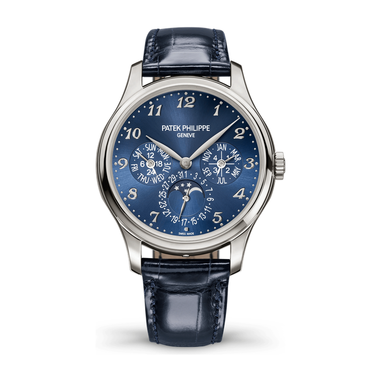 Patek Philippe Grand Complications Blue White Gold Alligator Leather 39mm