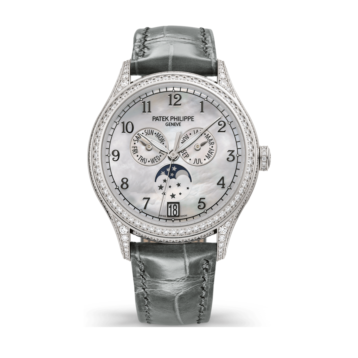 Patek Philippe Complications White Gold Alligator Leather 38mm
