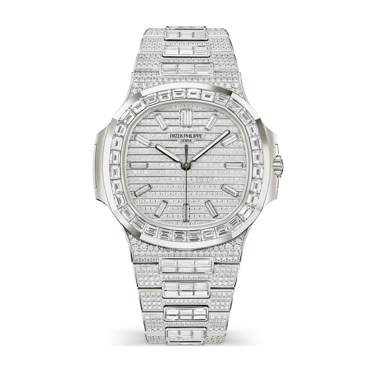 Patek Philippe Nautilus Diamond Pave White Gold 41mm