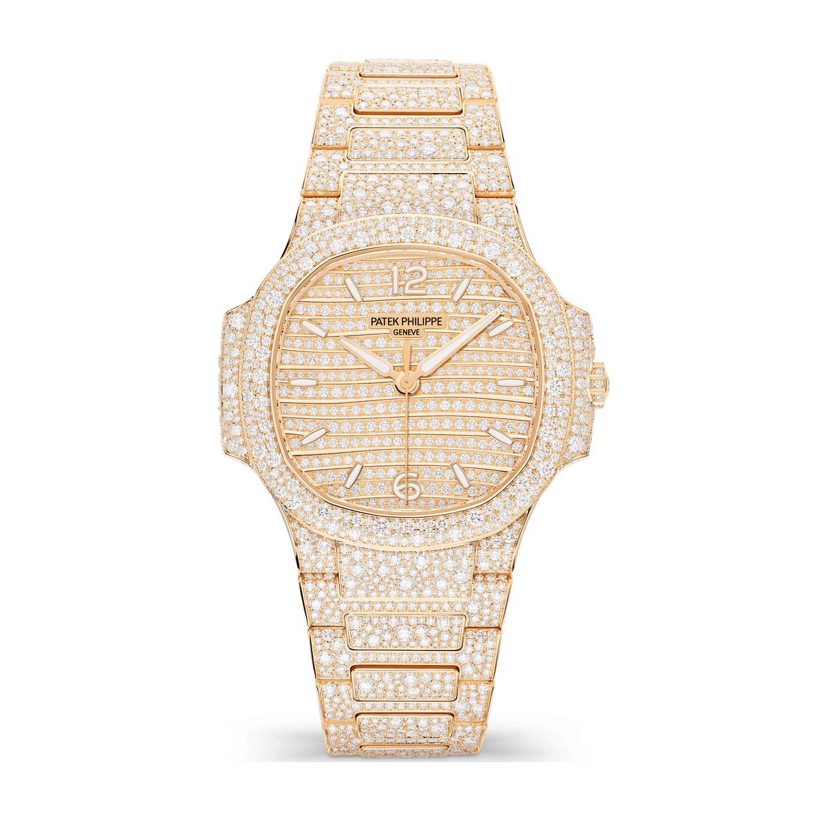 Patek Philippe Nautilus Diamond Pave Rose Gold 35.2mm