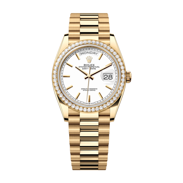 Rolex Day-Date 36 White Yellow Gold 36mm