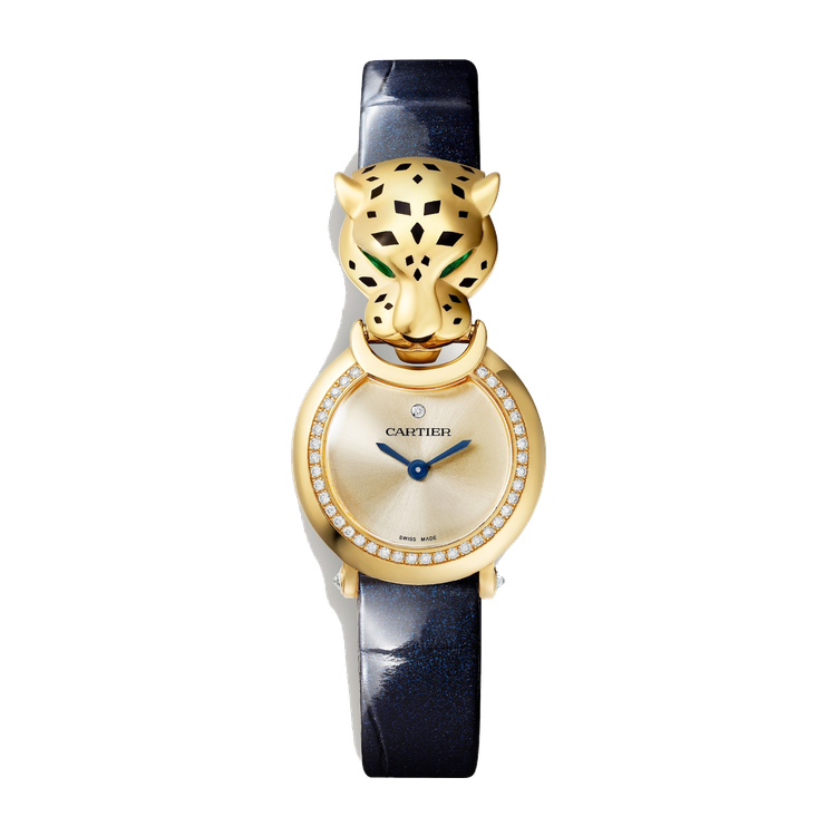 Cartier La Panthère Gold Yellow Gold Alligator Leather 25.4mm