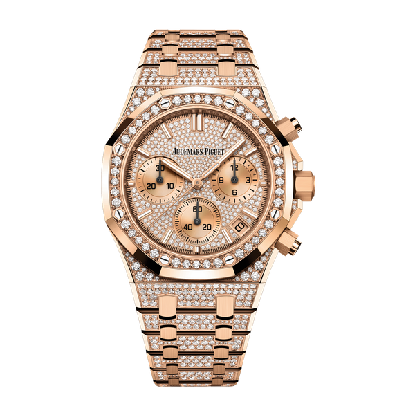 Audemars Piguet Royal Oak Selfwinding Chronograph Diamond Pave Rose Gold 41mm