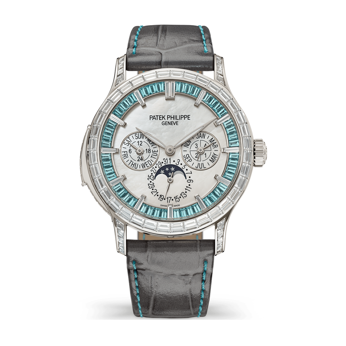 Patek Philippe Grand Complications White Platinum Leather 42mm