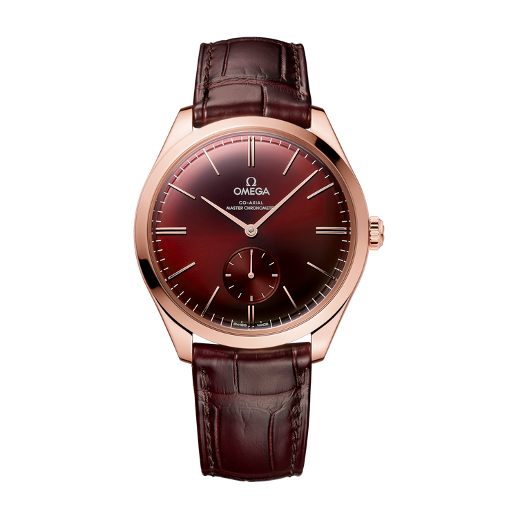 Omega De Ville Trésor Red Rose Gold Alligator Leather 40mm