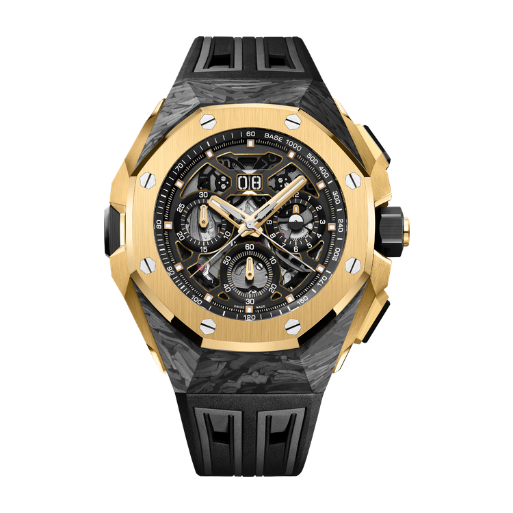 Audemars Piguet Royal Oak Concept Split-Seconds Chronograph GMT Large Date Skeleton Carbon Rubber 43mm
