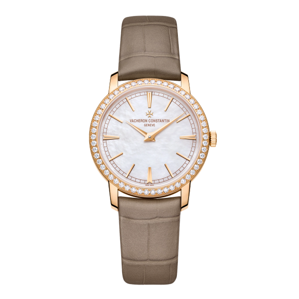 Vacheron Constantin Traditionnelle Manual-winding Mother of Pearl Rose Gold Alligator Leather 33mm