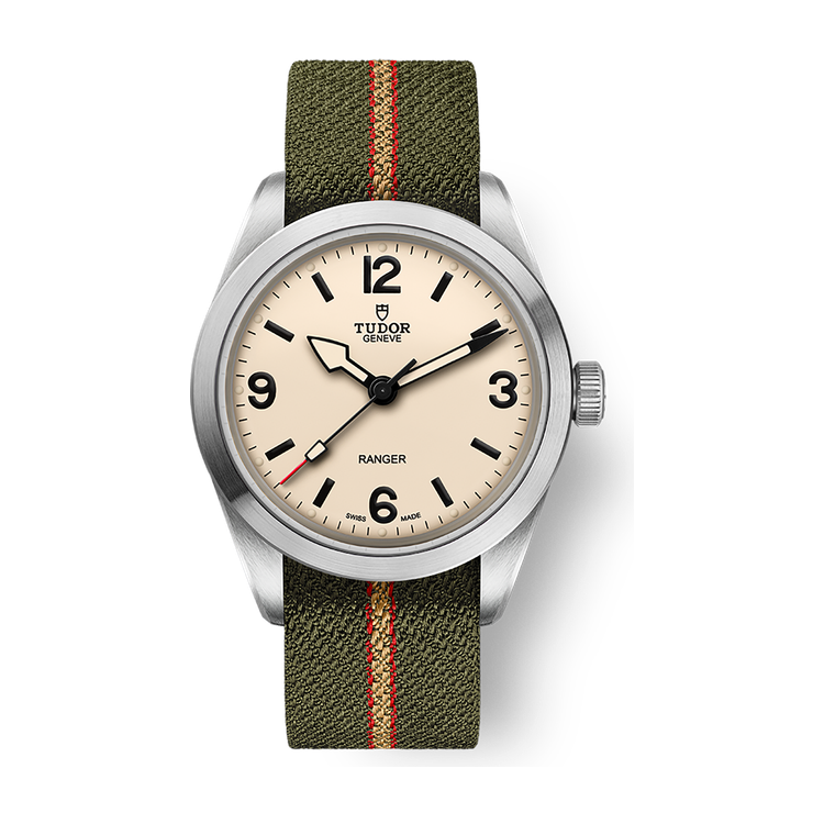 Tudor Ranger Cream Steel Fabric 39mm
