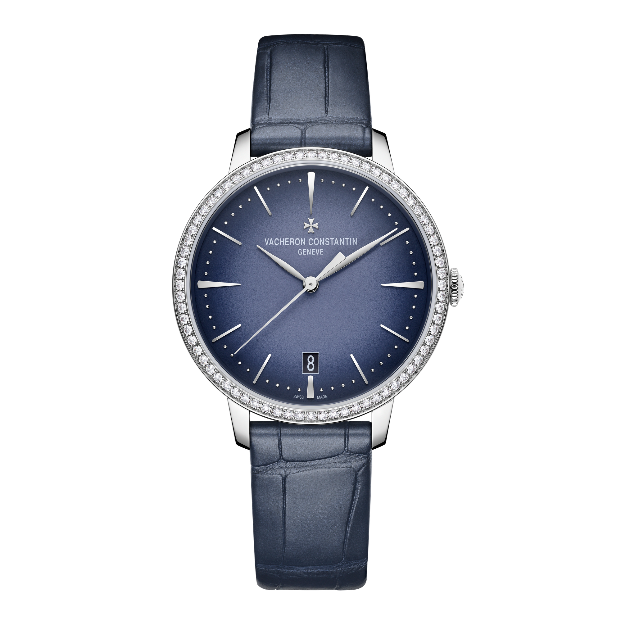 Vacheron Constantin Patrimony Self-winding Blue White Gold Alligator Leather 36.5mm