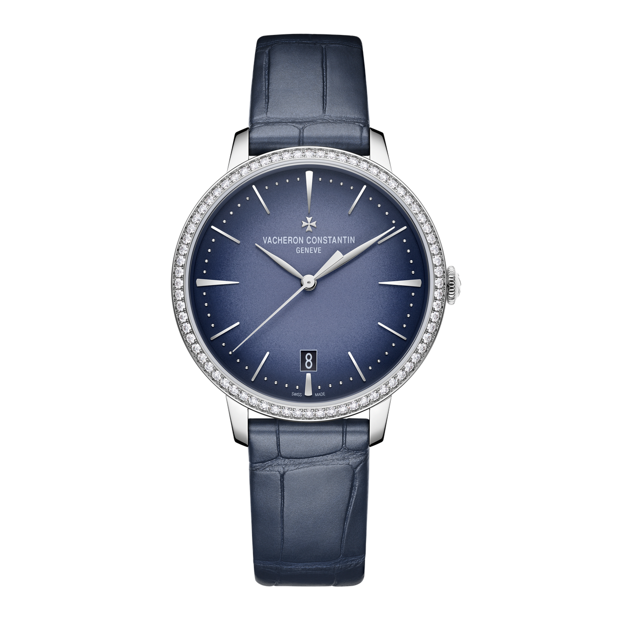 Vacheron Constantin Patrimony Self-winding Blue White Gold Alligator Leather 36.5mm