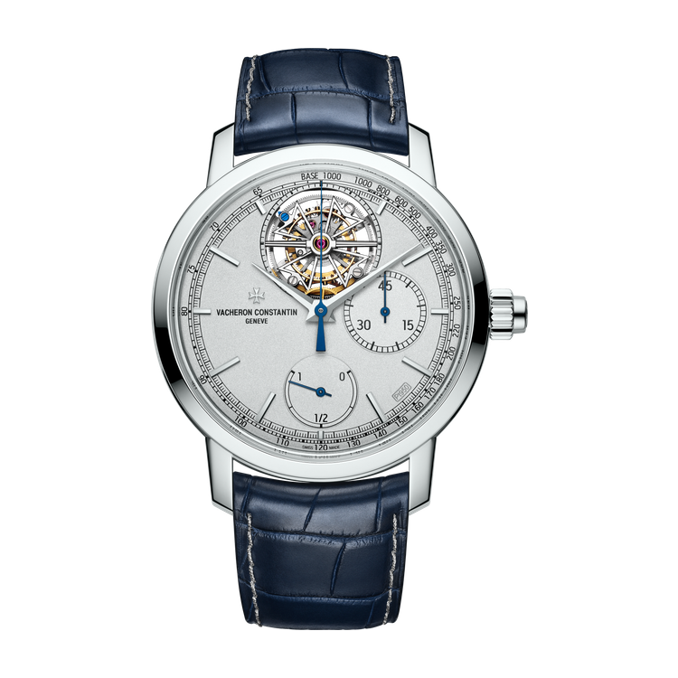Vacheron Constantin Traditionnelle Tourbillon Chronograph Collection Excellence Platine Gold Platinum Alligator Leather 42.5mm