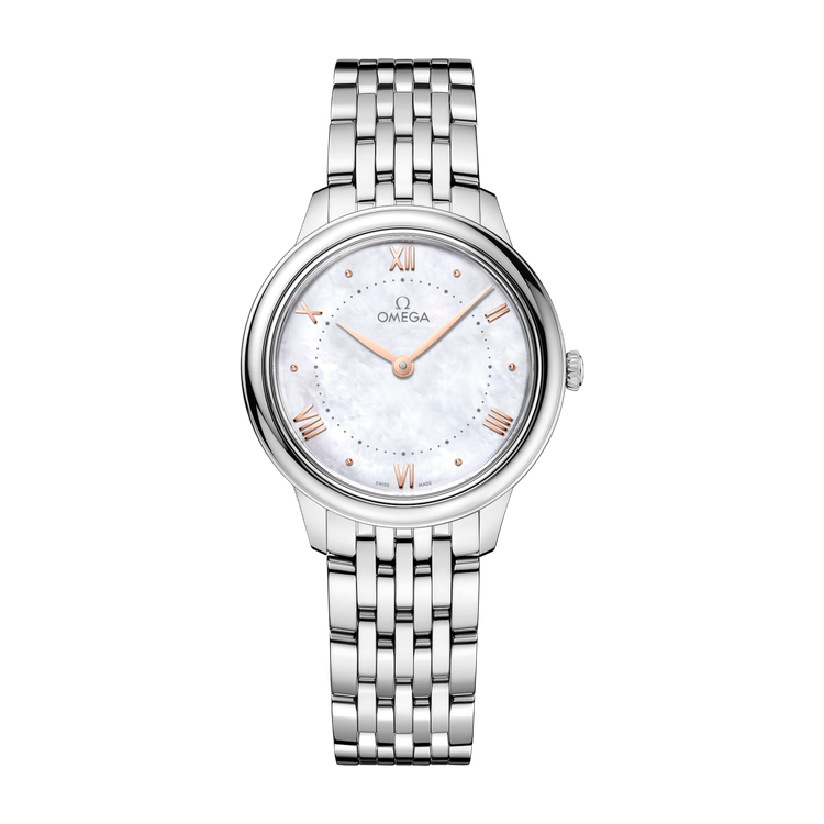 Omega De Ville Prestige White Steel 30mm
