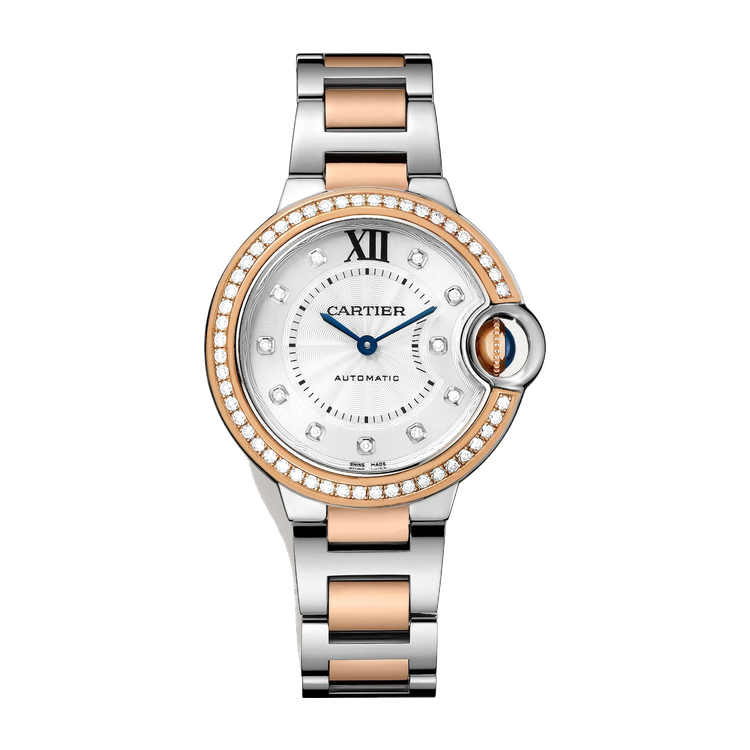 Cartier Ballon Bleu 33 mm Diamond Pave Two-Tone 33mm