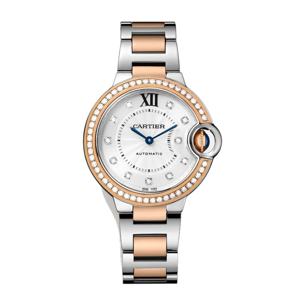 Cartier Ballon Bleu 33 mm Diamond Pave Two-Tone 33mm