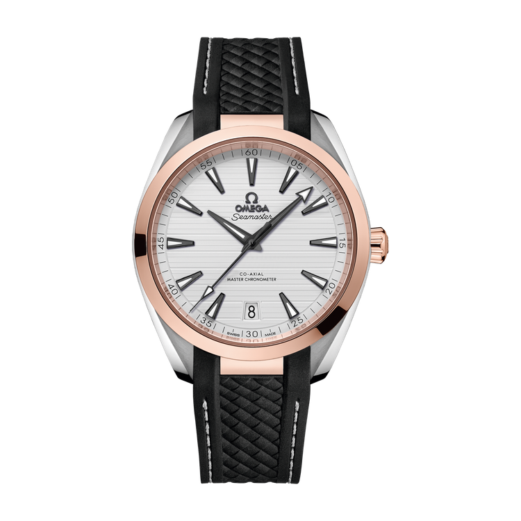 Omega Seamaster Aqua Terra 150M Silver Two-Tone Rubber 41mm