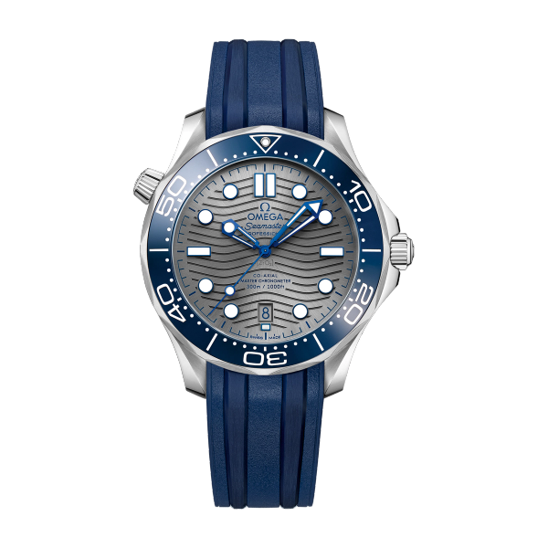 Omega Seamaster Diver 300M Grey Steel Rubber 42mm