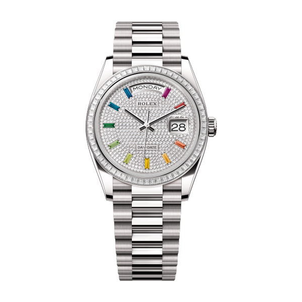 Rolex Day-Date 36 Diamond Pave White Gold 36mm