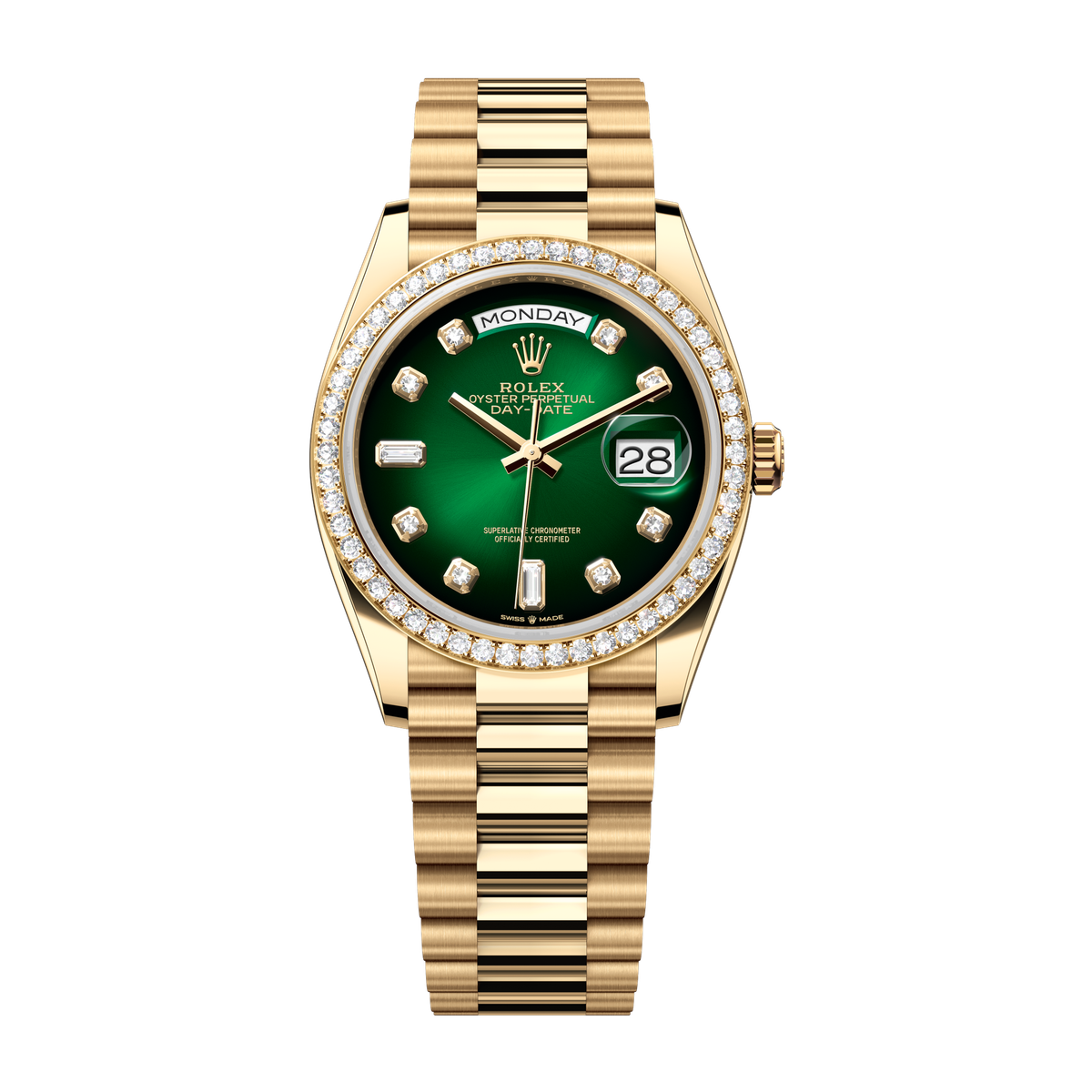 Rolex Day-Date 36 Green Yellow Gold 36mm